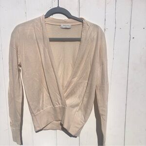 Babaton Aritzia Wrap Draped Front Wool Sweater Small